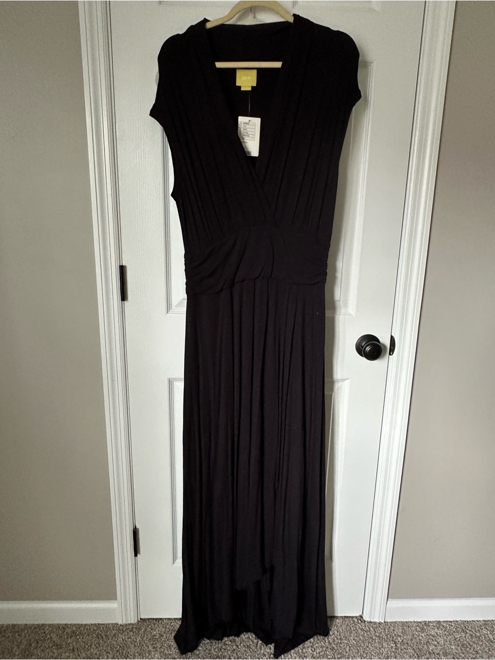 Maeve  Black Maxi Dress with V-Neck NWT